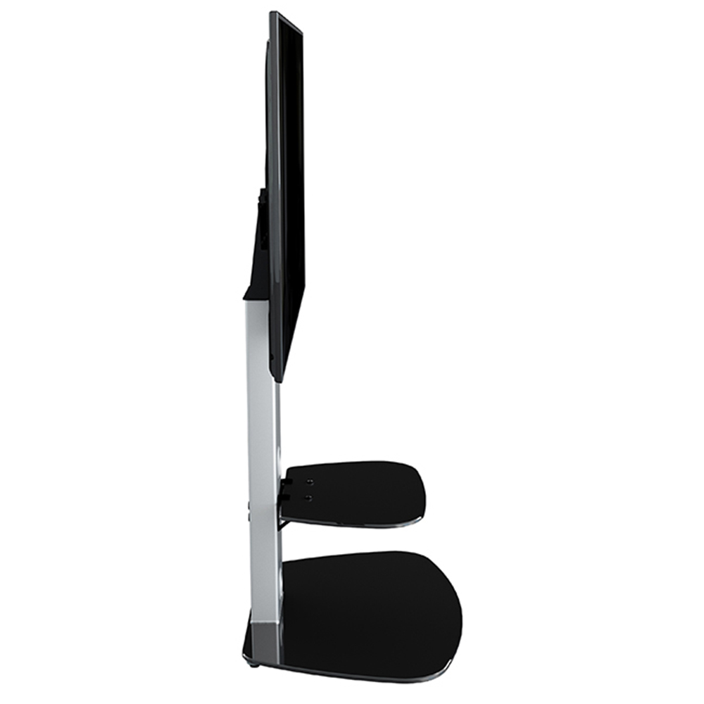 AVF Lucerne Silver and Black Glass Curved Pedestal TV Unit Image 7