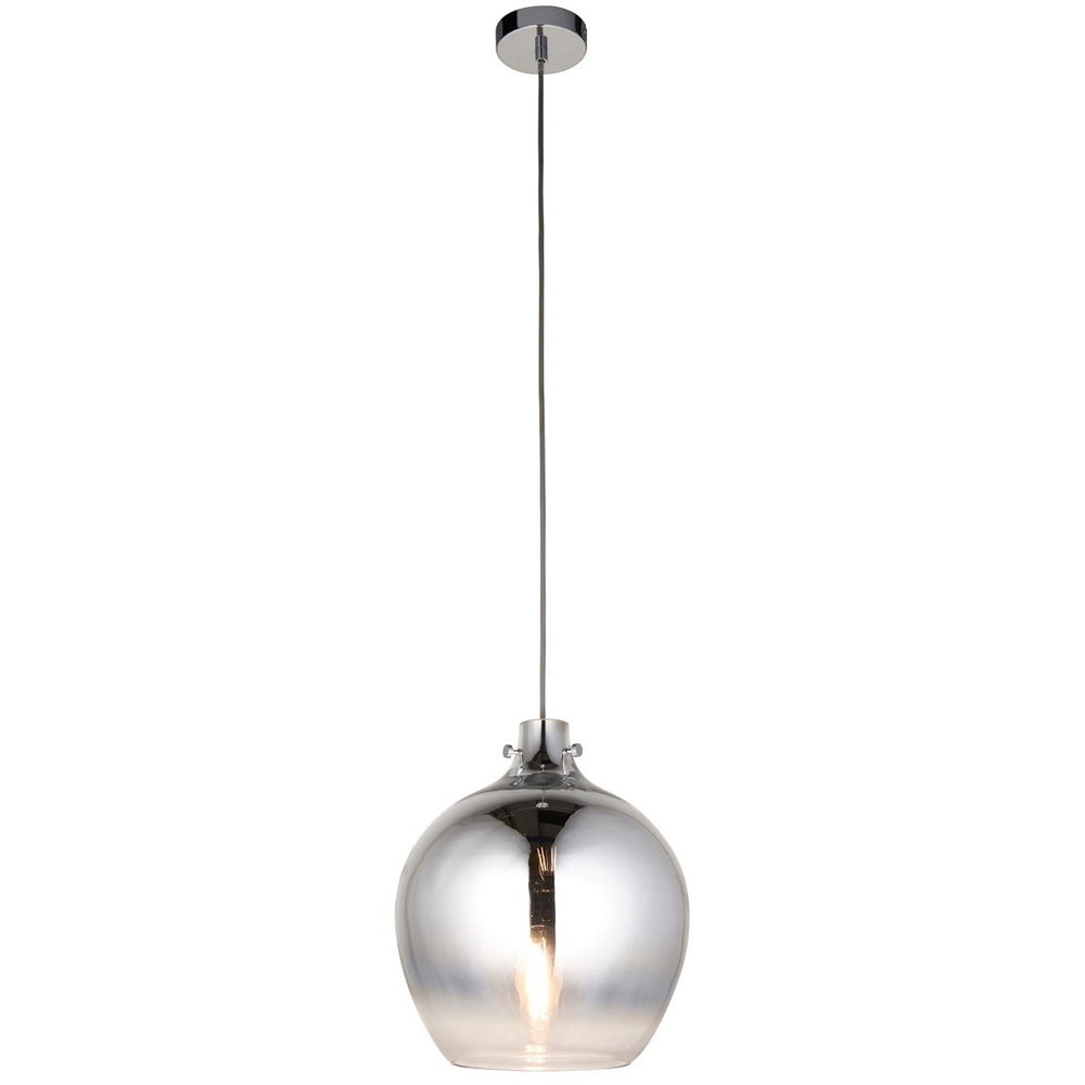 Merano Udine Chrome Ombre Glass Pendant Light Image 1