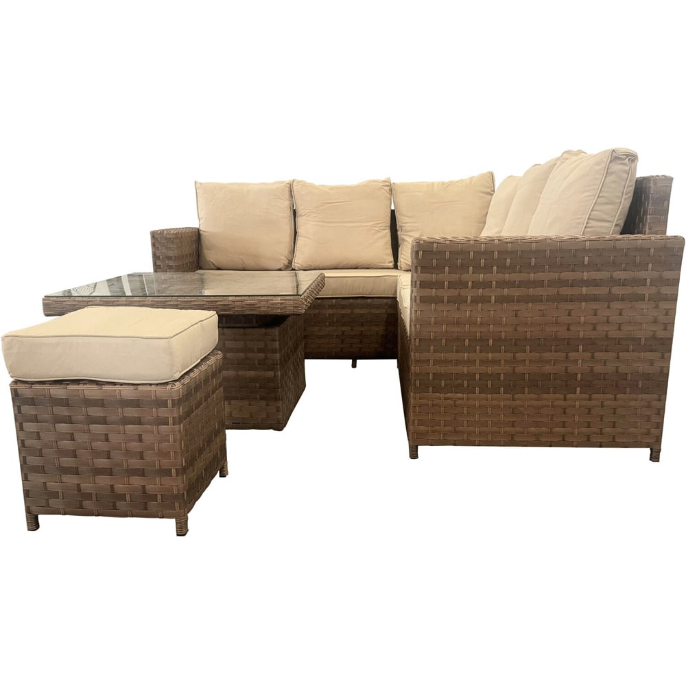 Carolina High Back Conversation Set - Brown / 4 Image 3