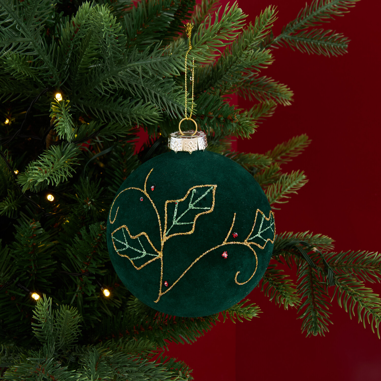 Flocked Pattern Bauble Image 7