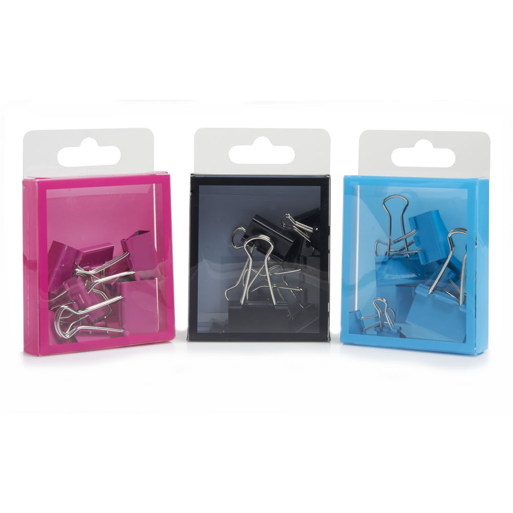 Wilko Binder Clip Assorted Colours Wilko