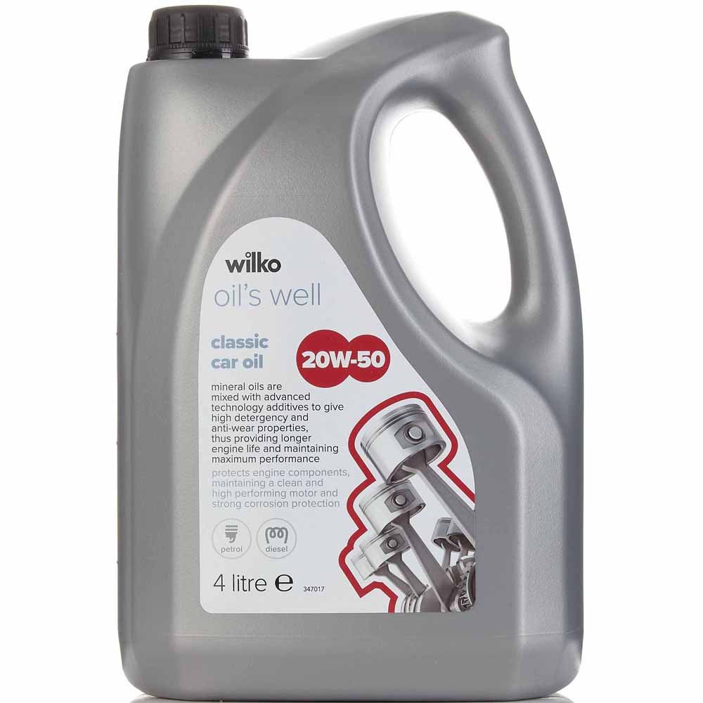 Wilko 20W50 Classic Car Oil 4L Image 1