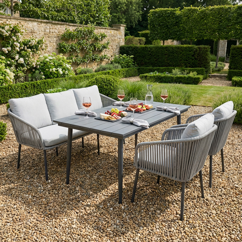 4 Piece Bella Dining Set - Grey Image 1
