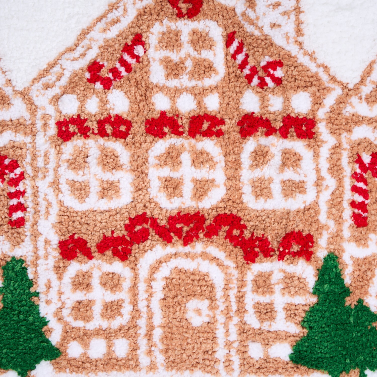Gingerbread Houses Bath Mat Neutral Image 3