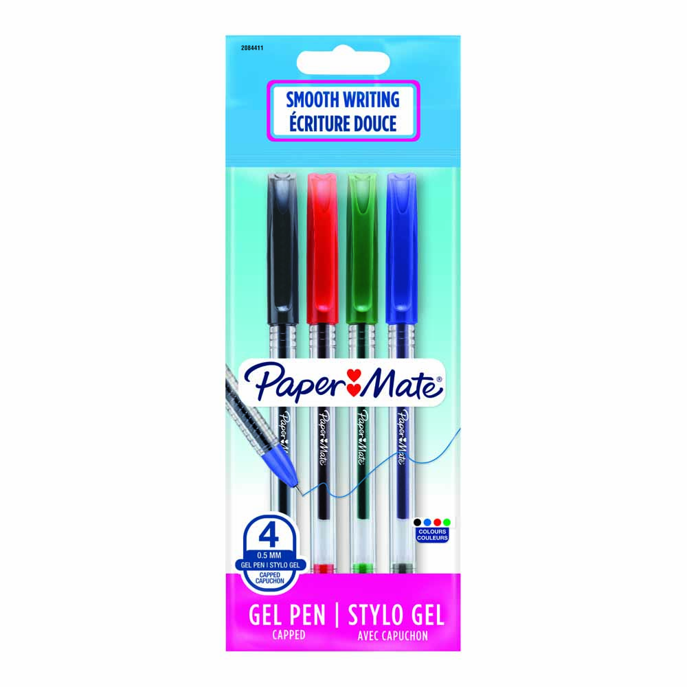 Papermate Jiffy Gel Assorted Pen 4 pack Image 1