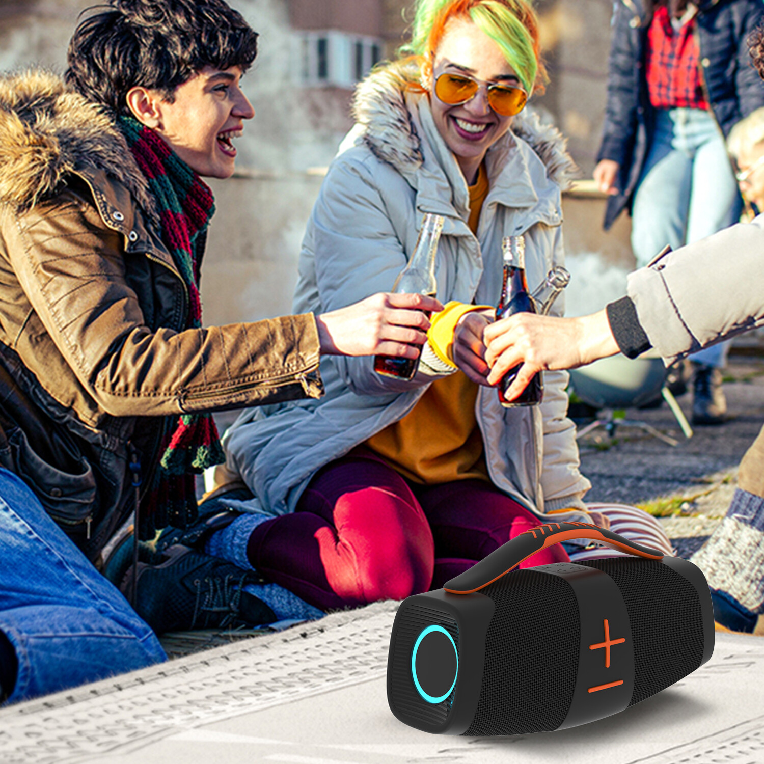 Portable BoomBox Speaker Black Image 5