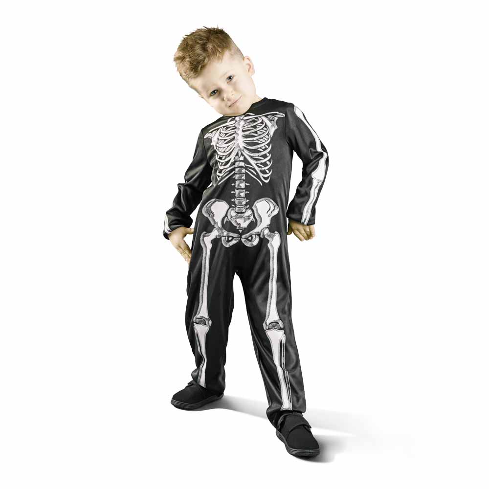 Wilko Halloween Scary Skeleton Costume 3-4 Years Image 1