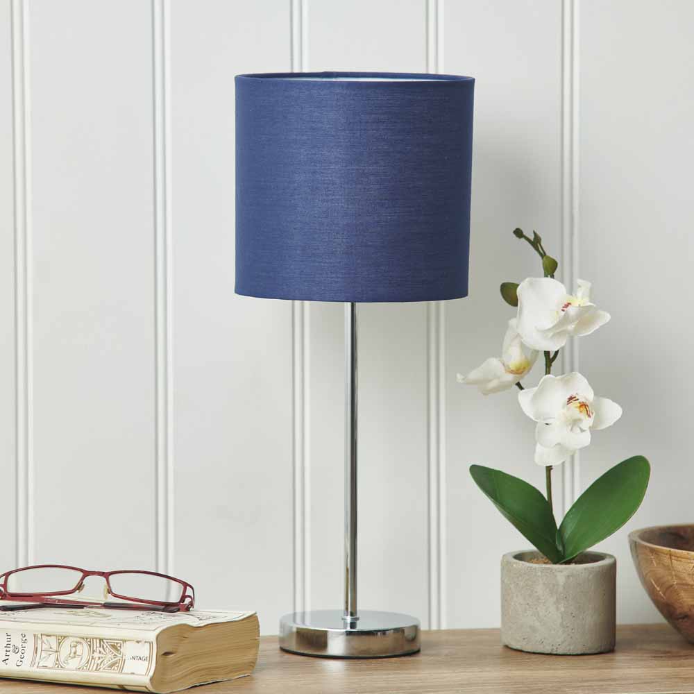 Wilko Navy Milan Table Lamp Wilko