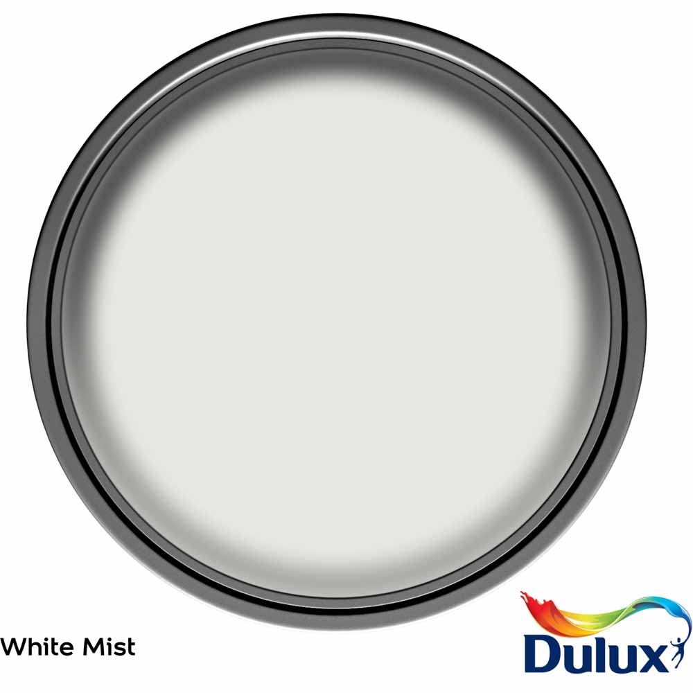 Dulux Walls & Ceilings White Mist Silk Emulsion Paint 2.5L Image 3