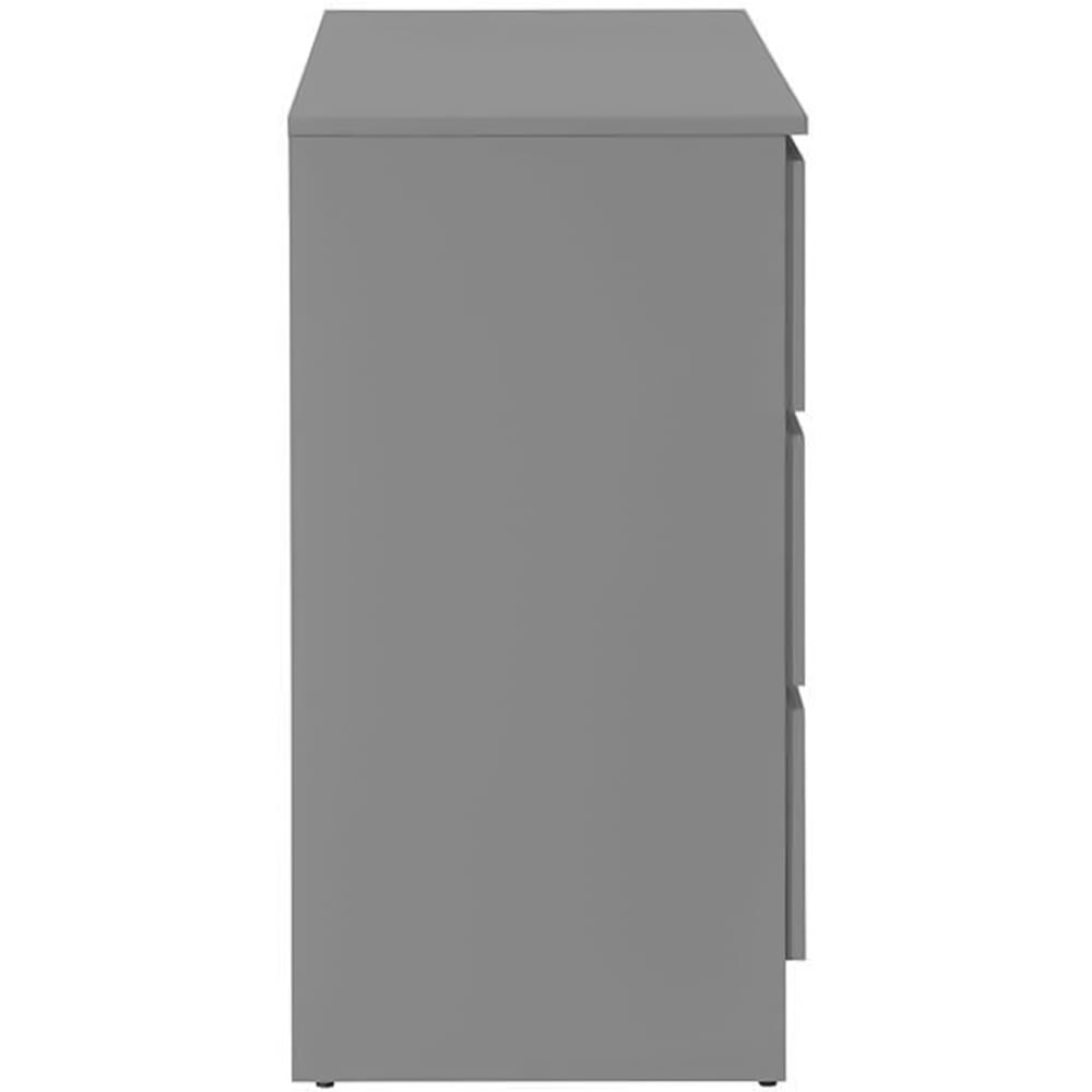Oslo 3 Drawer Grey Chest of Drawers Image 6