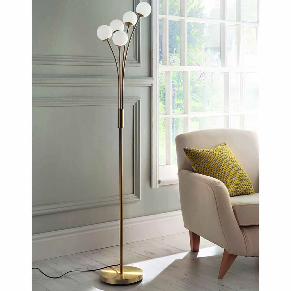The Lighting and Interiors Gold Jackson Floor Lamp Image 3