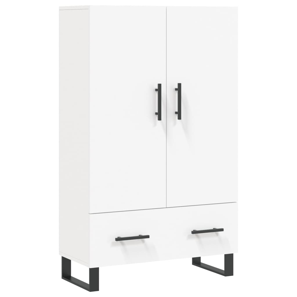 vidaXL 2 Door Single Drawer White Highboard Image 2