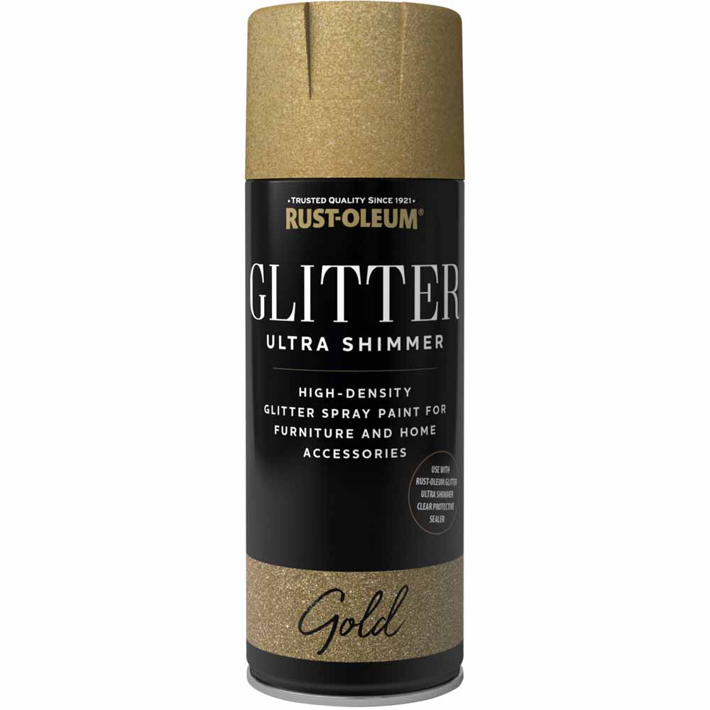 Rust-Oleum Gold Glitter Ultra Shimmer Spray Paint 400ml Image 1