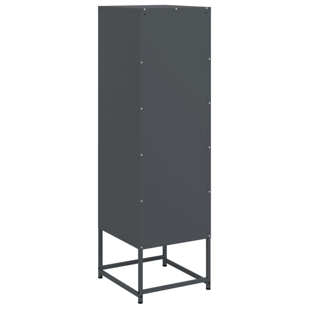 vidaXL Single Door Anthracite Steel Highboard Image 8