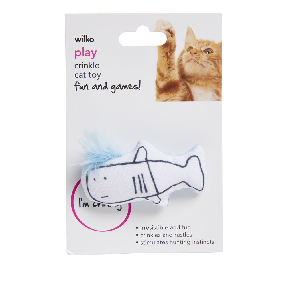 Wilko Cat Toy Crinkle Bug & Fish Image 1