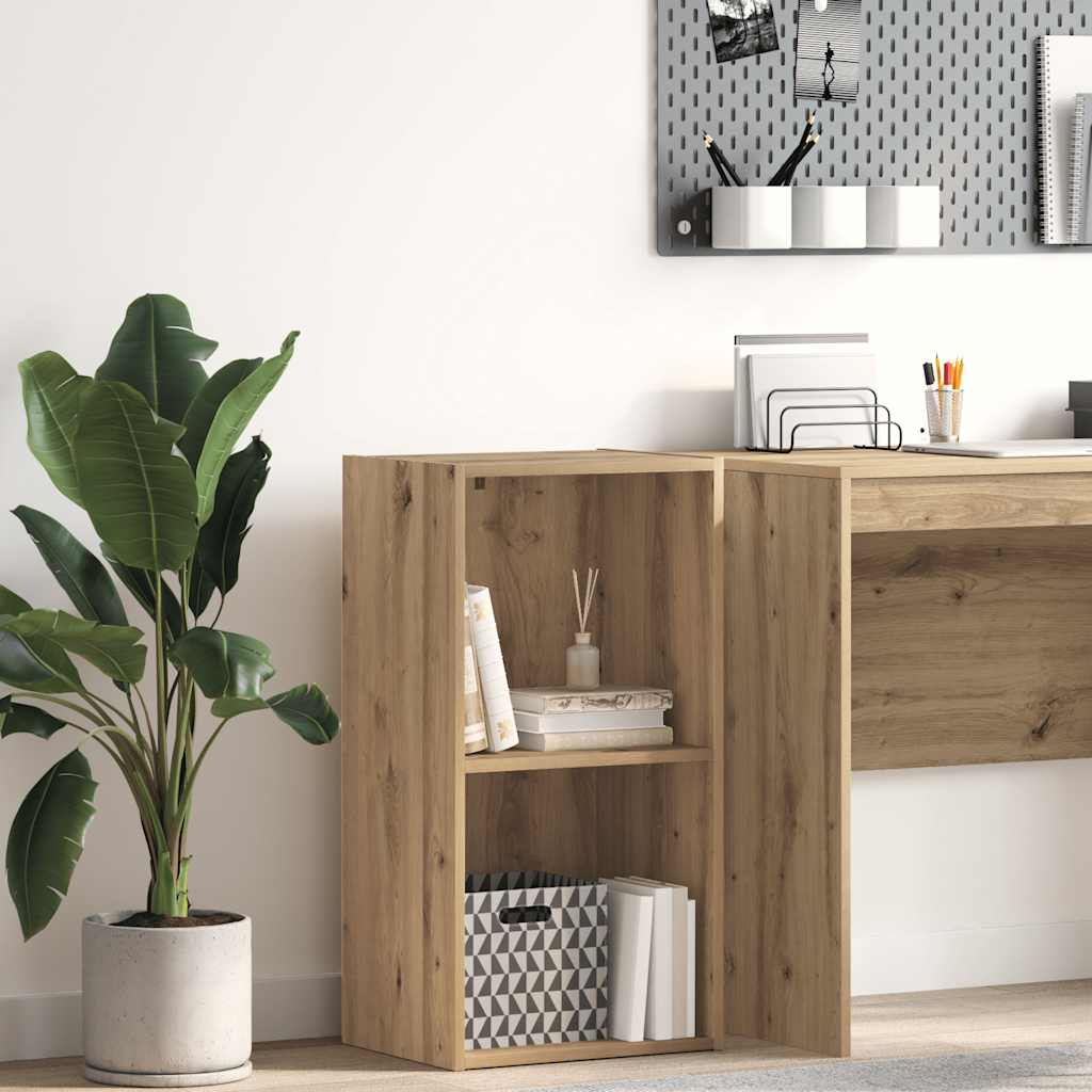 vidaXL 2 Shelf Artisian Oak Bookcase Image 8