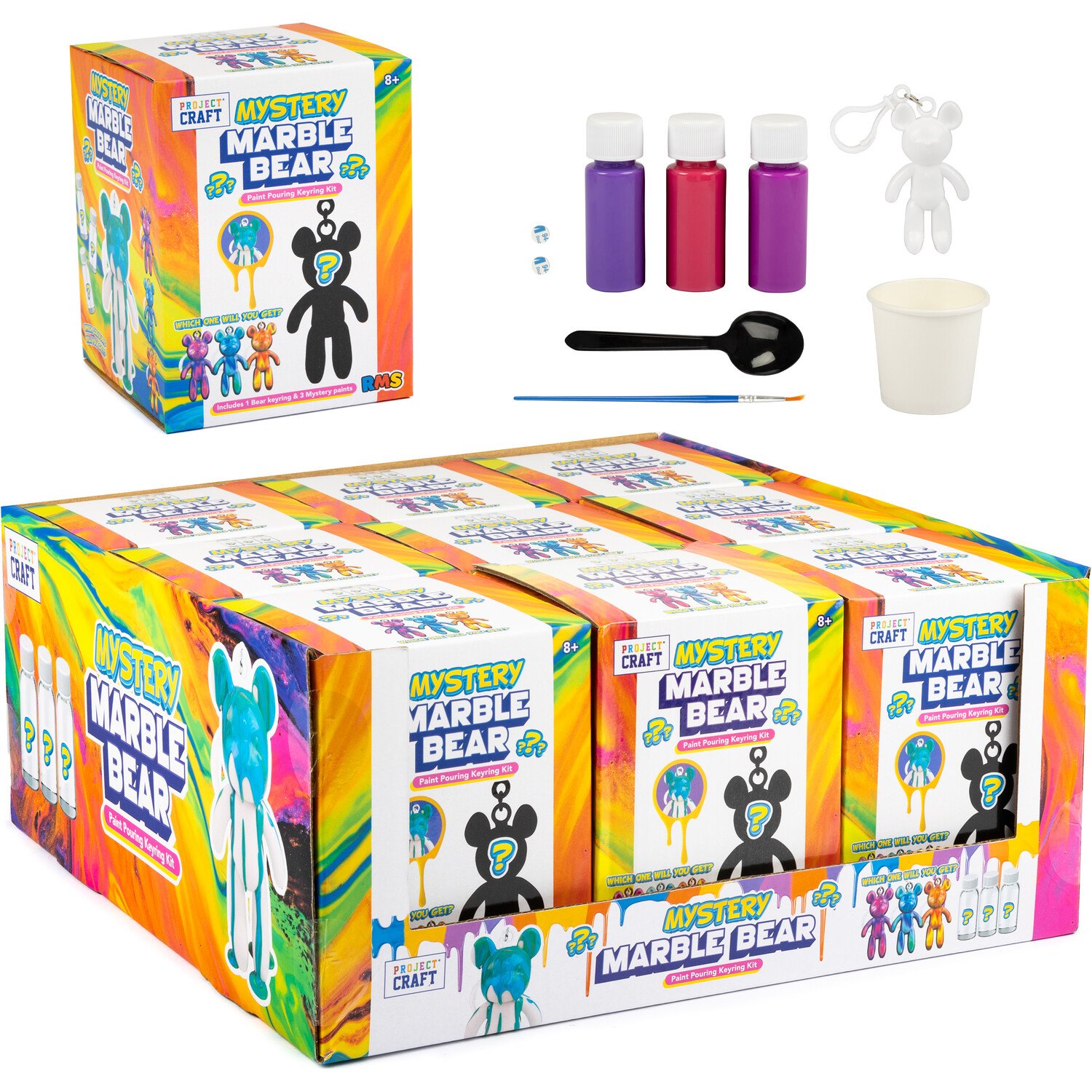 Mystery Marble Bear Marble Pouring Kit - Multicolour Image 3