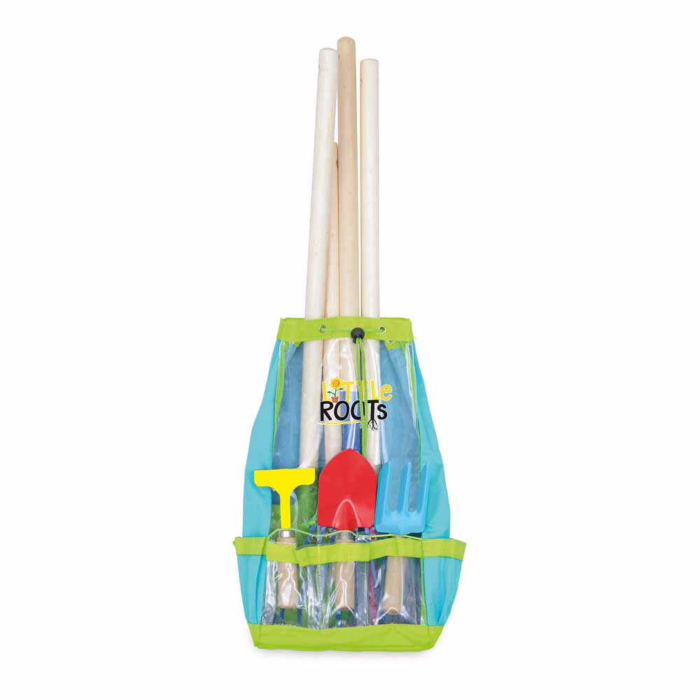 Little Roots Kids Gardening Tool Set with Backpack Image 2
