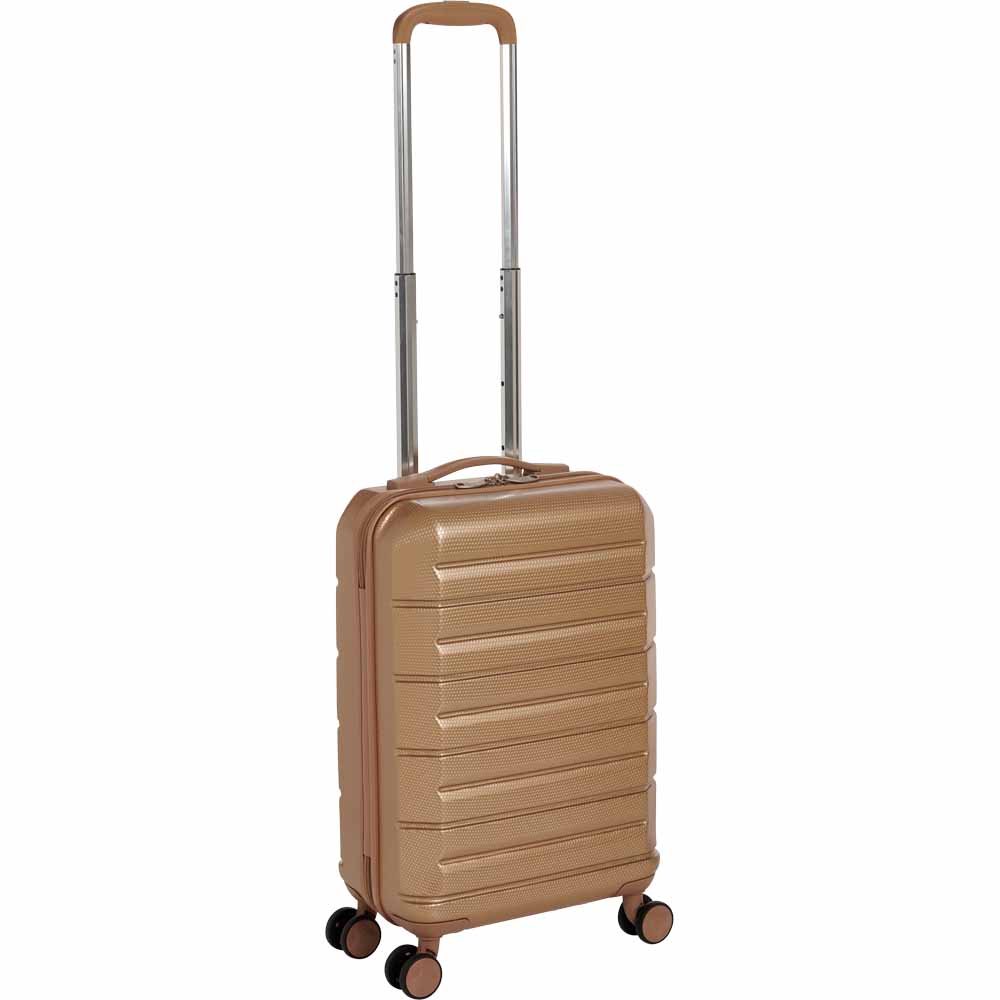 Wilko Hard Shell Suitcase Gold 21 inch Image 2