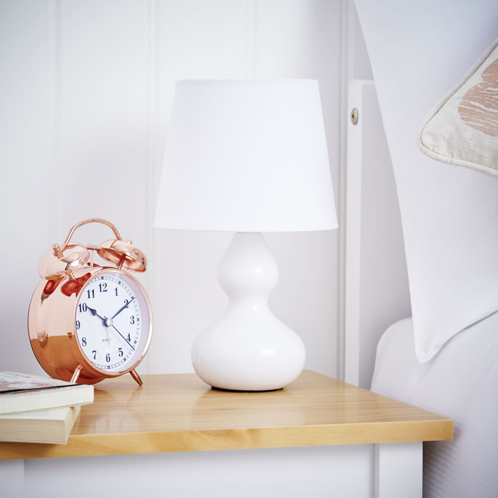 Wilko White Ceramic Lamp Image 7