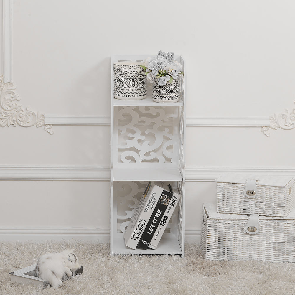 Living and Home 3-Tier White Storage Display Shelving Image 6