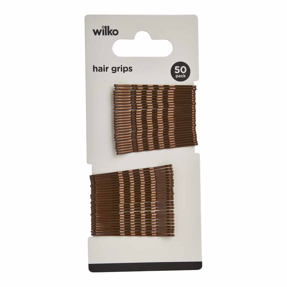 Wilko Medium Hair Grips Brown 50 Pack Image 3