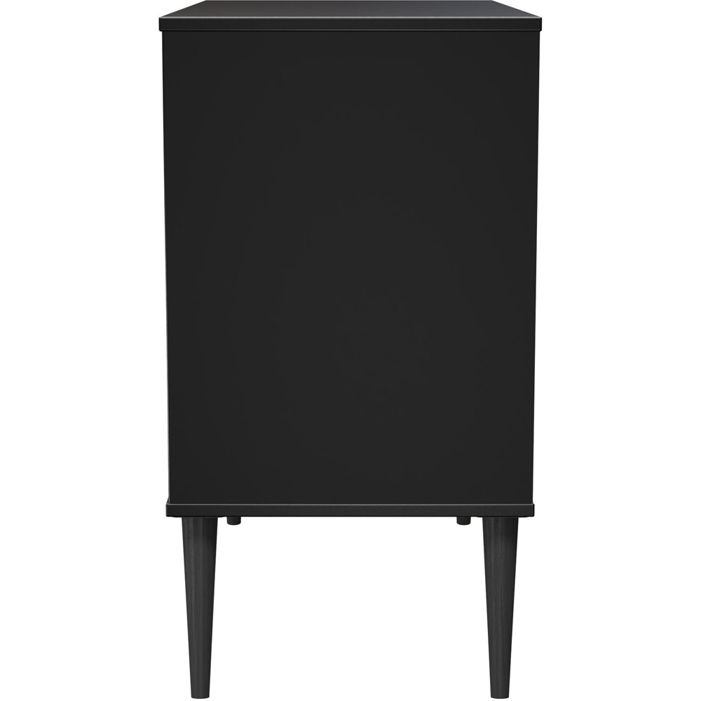 Crowndale Hong Kong 3 Drawer Matt Black Chest of Drawers Ready Assembled Image 3