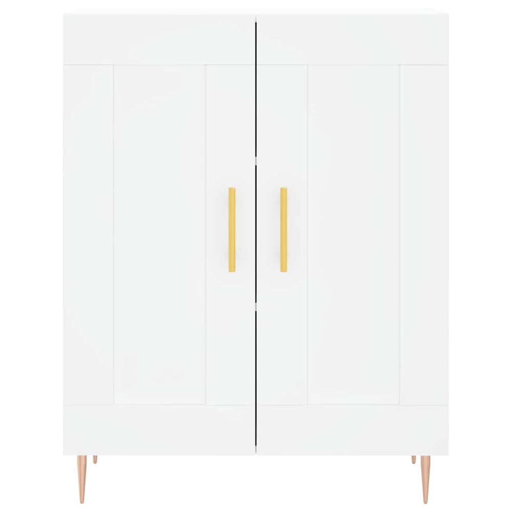 vidaXL 2 Door 3 Shelf White Highboard Image 8