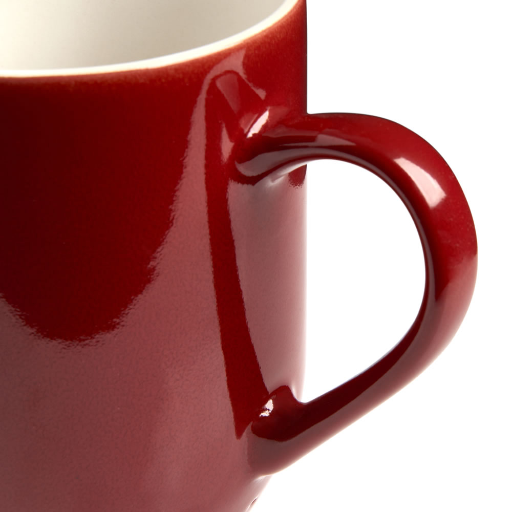 Wilko Red Reactive Glazed Mug Image 3
