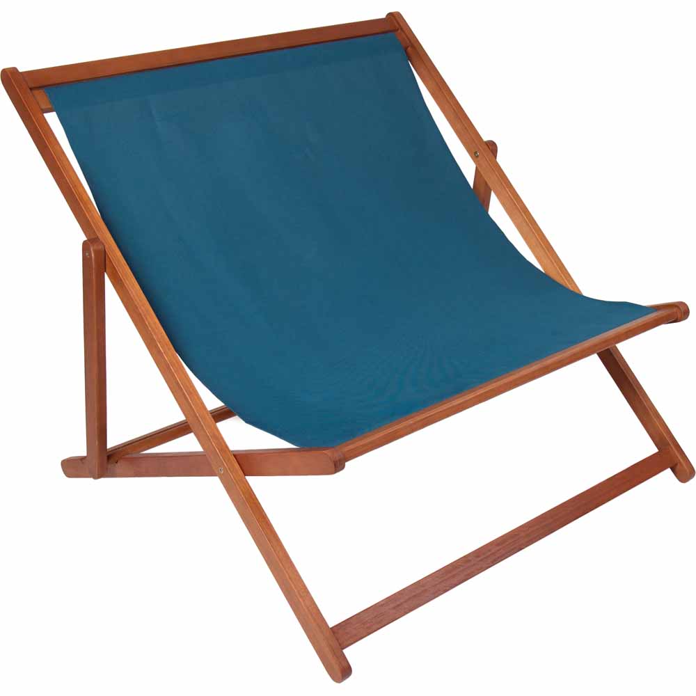 Charles Bentley Teal FSC Eucalyptus Double Deck Chair Image 2