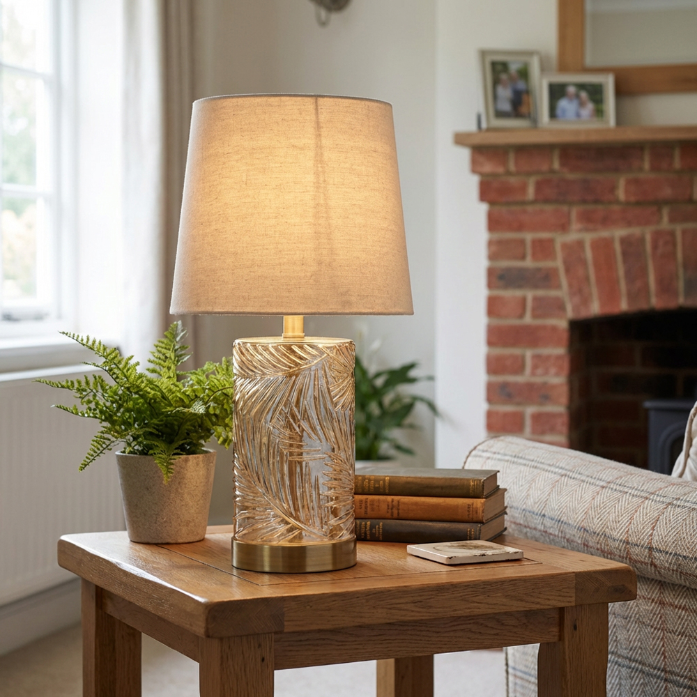 Gold Leaf Table Lamp Image 6