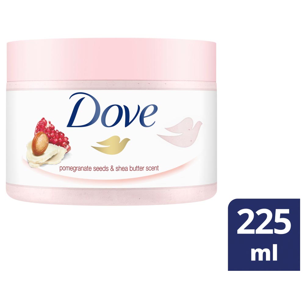 Dove Shower Body Scrub Jar Pomegranate 225ml Image 4
