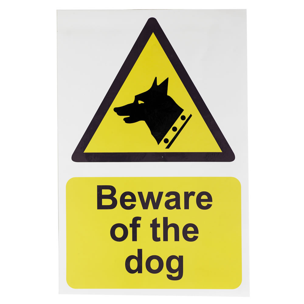 Wilko Beware Of Dog Sign 200X300mm Image