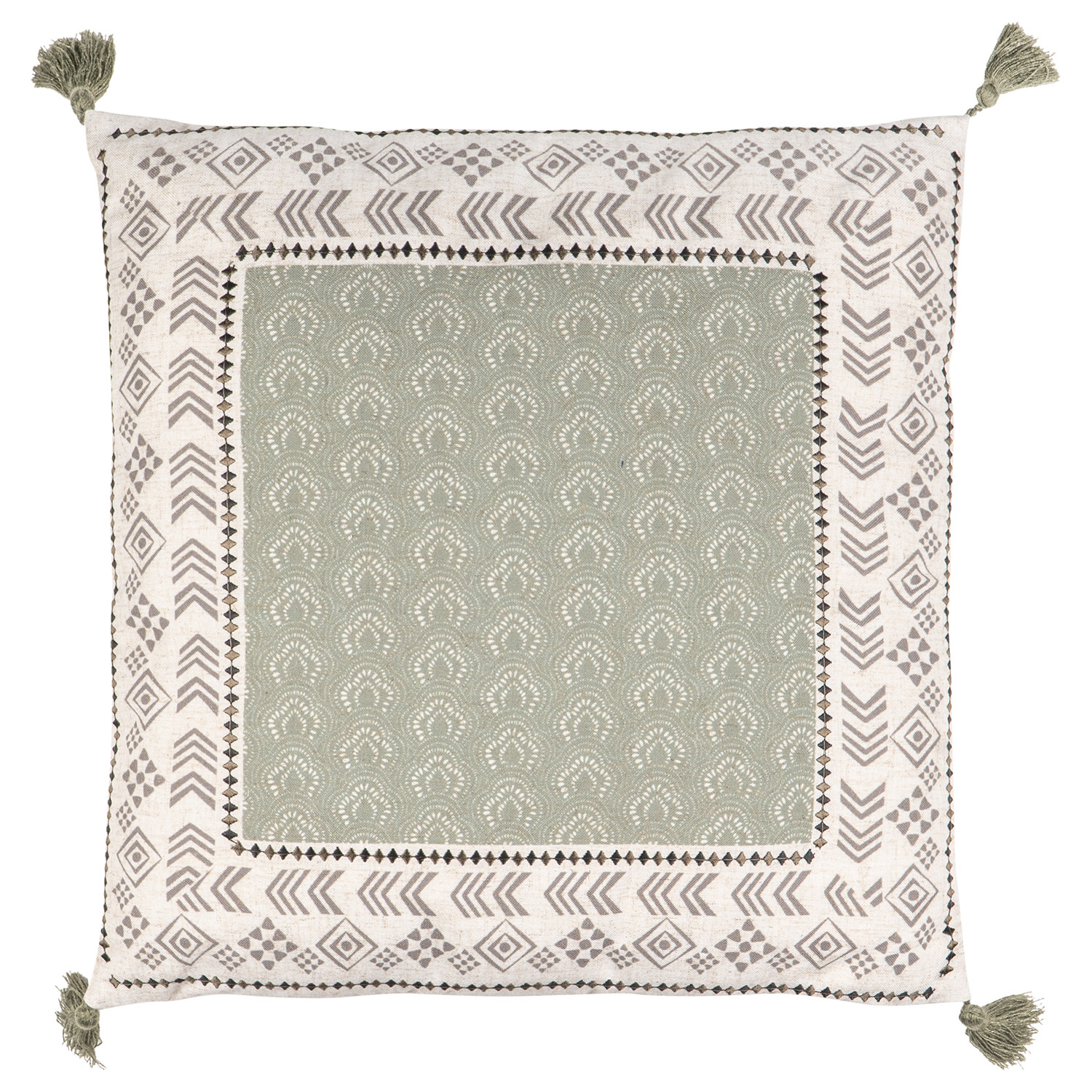 Divante Green Nyala Embroidered Cushion 45 x 45cm Image