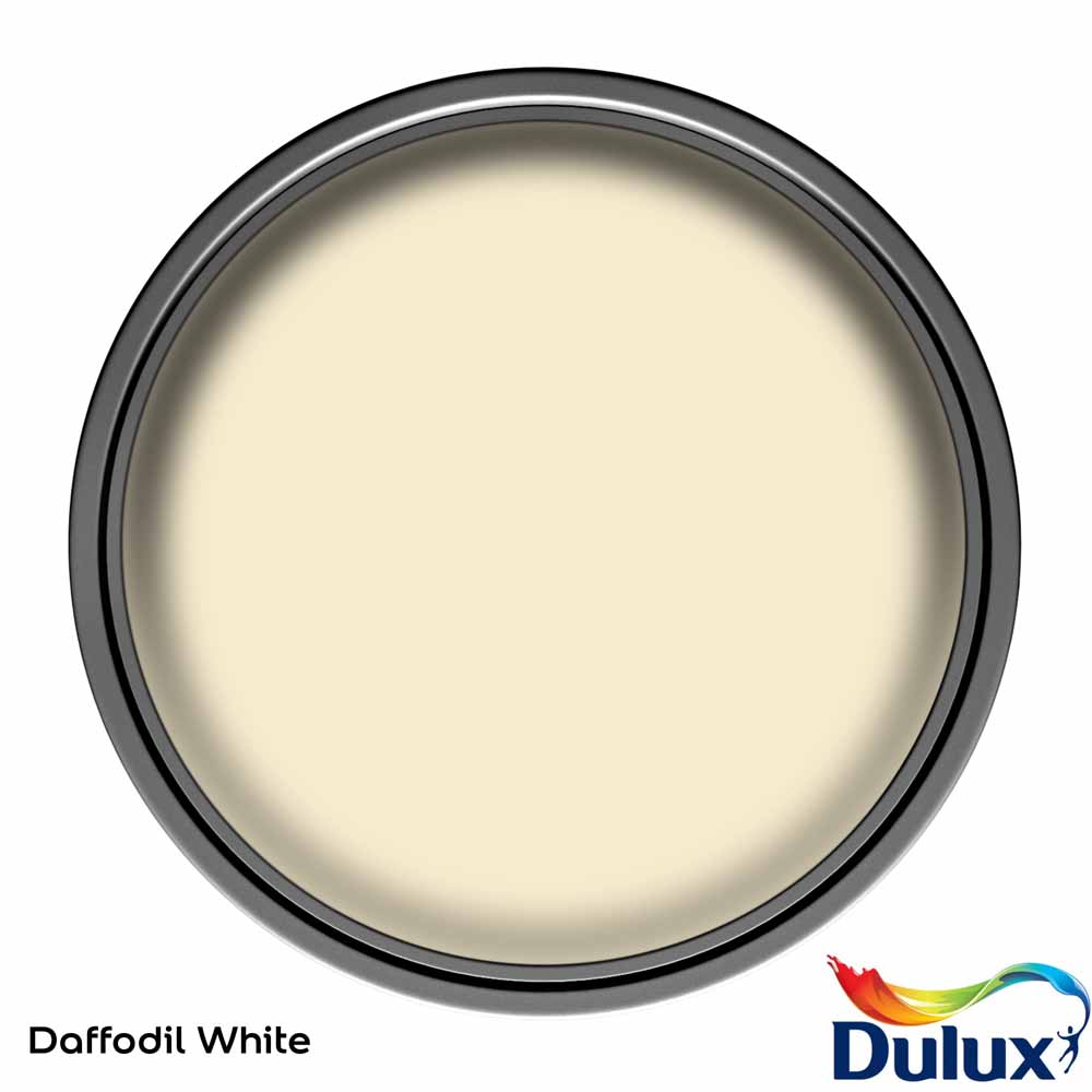 Dulux Walls & Ceilings Daffodil White Matt Emulsion Paint 2.5L Image 3