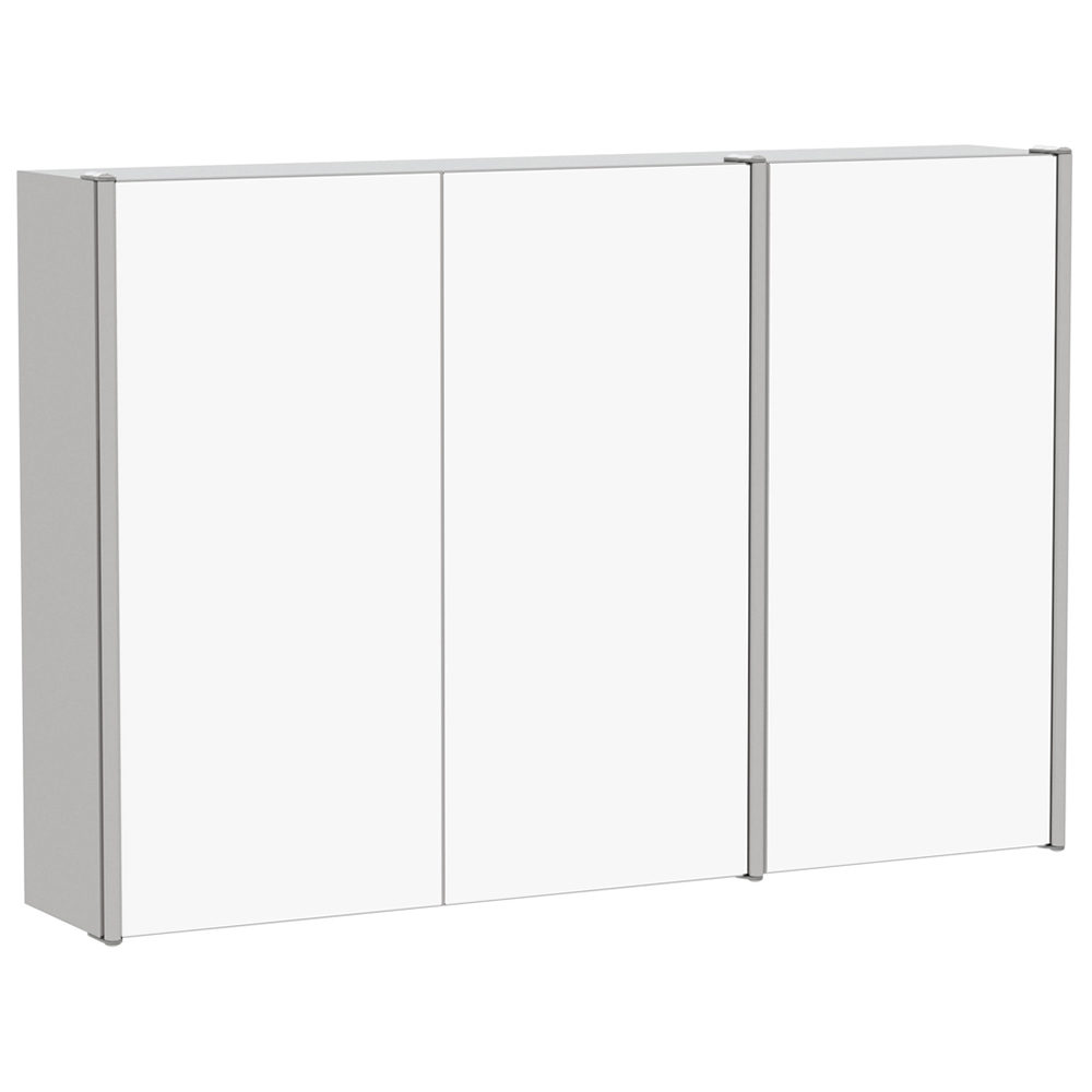 Lassic Bath Vida Tiano Silver 3 Door Mirror Bathroom Cabinet Image 2