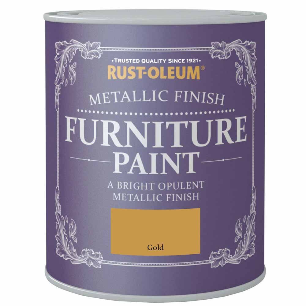 Rust-Oleum Gold Metallic Finish Furniture Paint 125ml Image 2