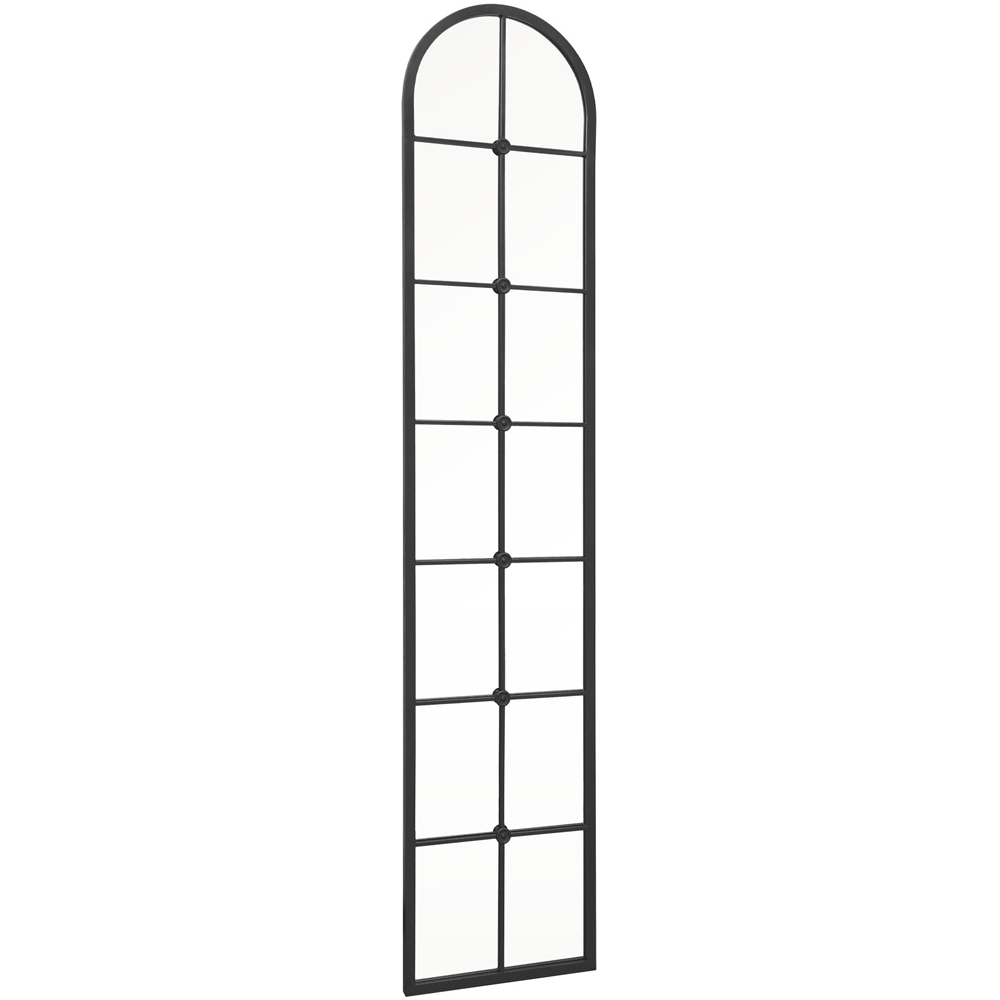 MirrorOutlet The Arcus Black Framed Arched Leaner Garden Wall Mirror 190 x 40cm Image 3