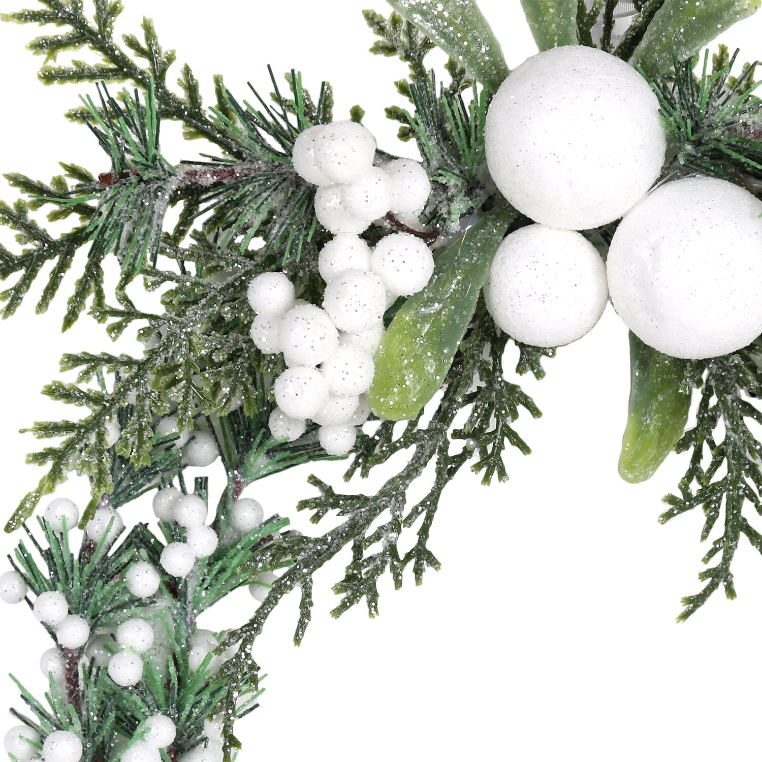 9" Xmas Wreath Decoration - Green Image 2