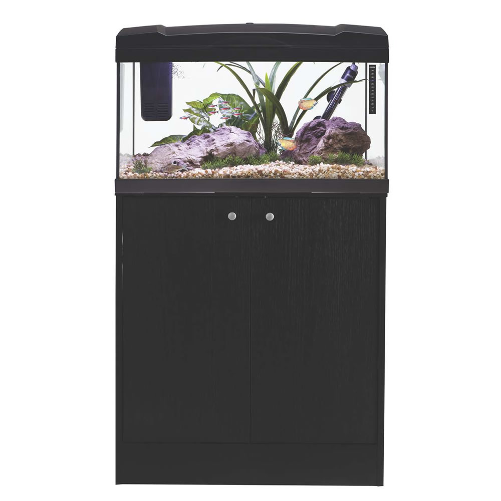 Marina Premium 54 Black Aquarium Fish Tank Set Image