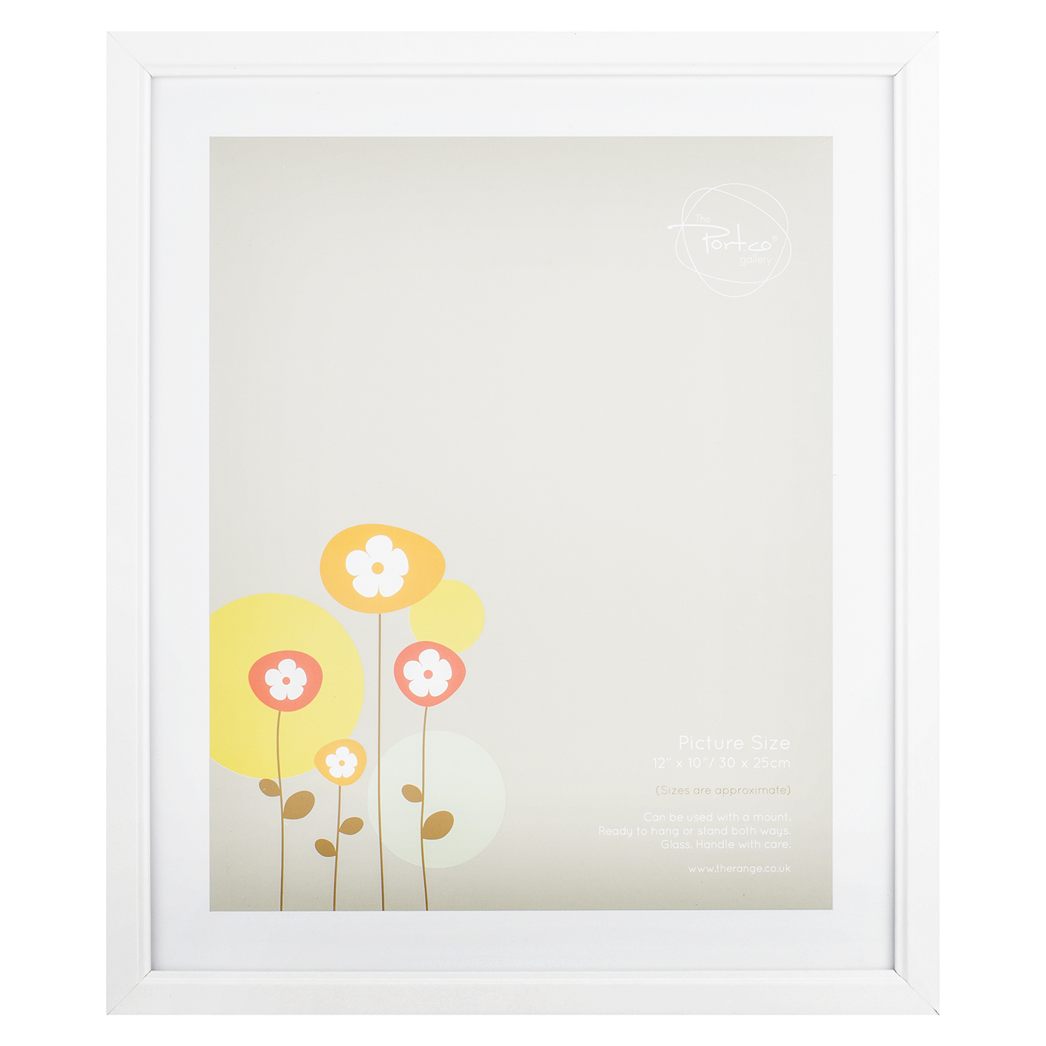 The Port. Co Gallery White Ridged Photo Frame 12 x 10 inch Image