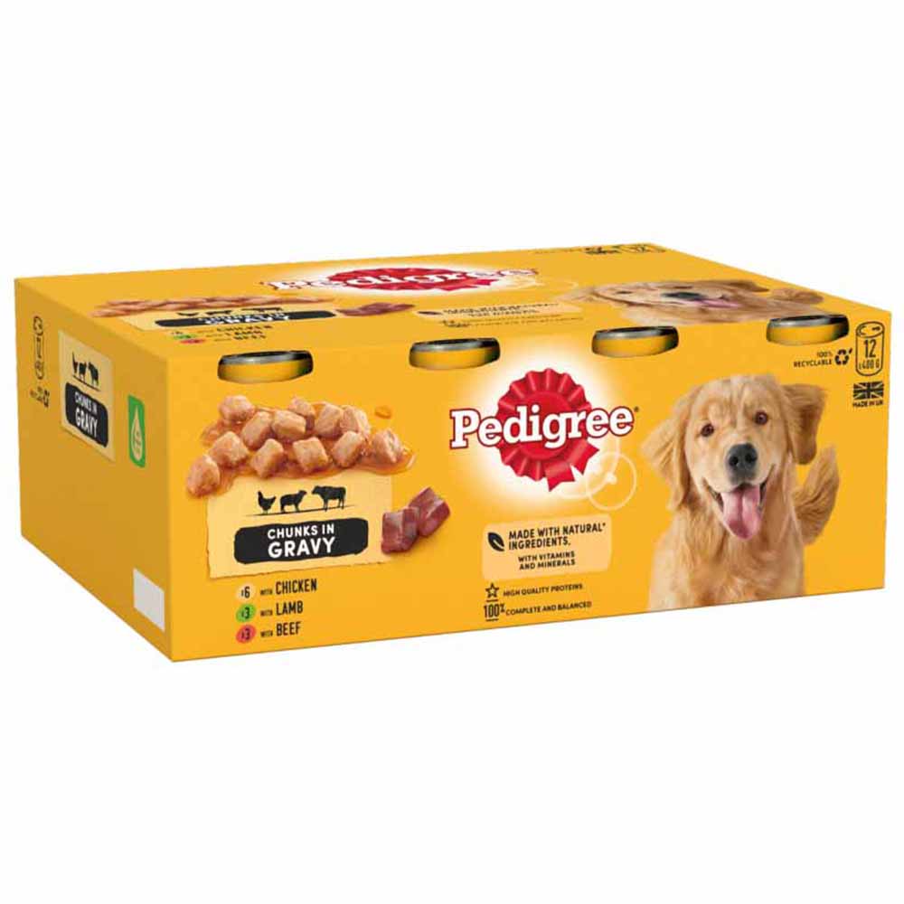 Pedigree Mixed Selection in Gravy Tinned Dog Food 12 x 400g Image 3