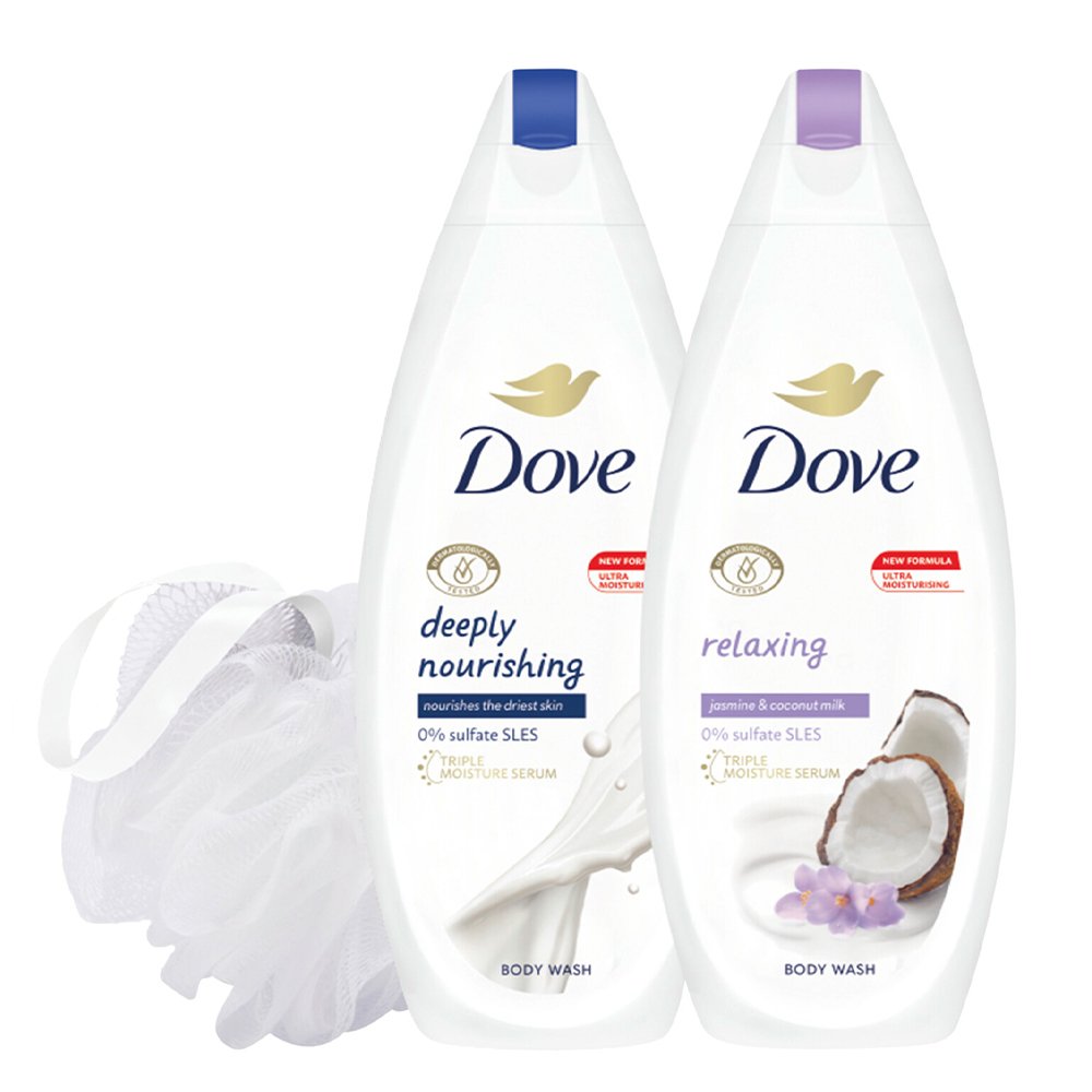 Dove Blissfully Relaxing Body Wash Collection Gift Set Image 2
