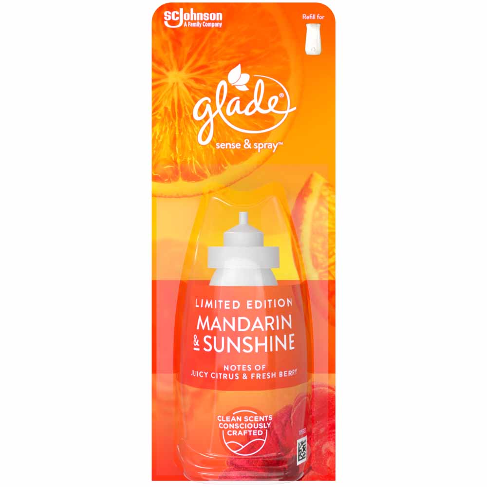Glade Sense and Spray Refill Mandarin and Sunshine Air Freshener 18ml  - wilko