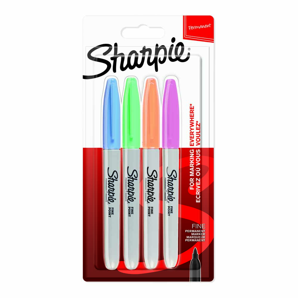 Sharpie Fine Marker Pastel 4 pack Wilko
