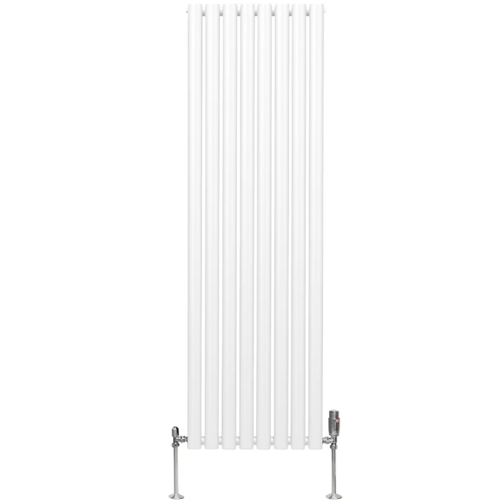 Monster Shop 5593BTU White Oval Column Radiator and Valves 1600 x 480mm Image 1