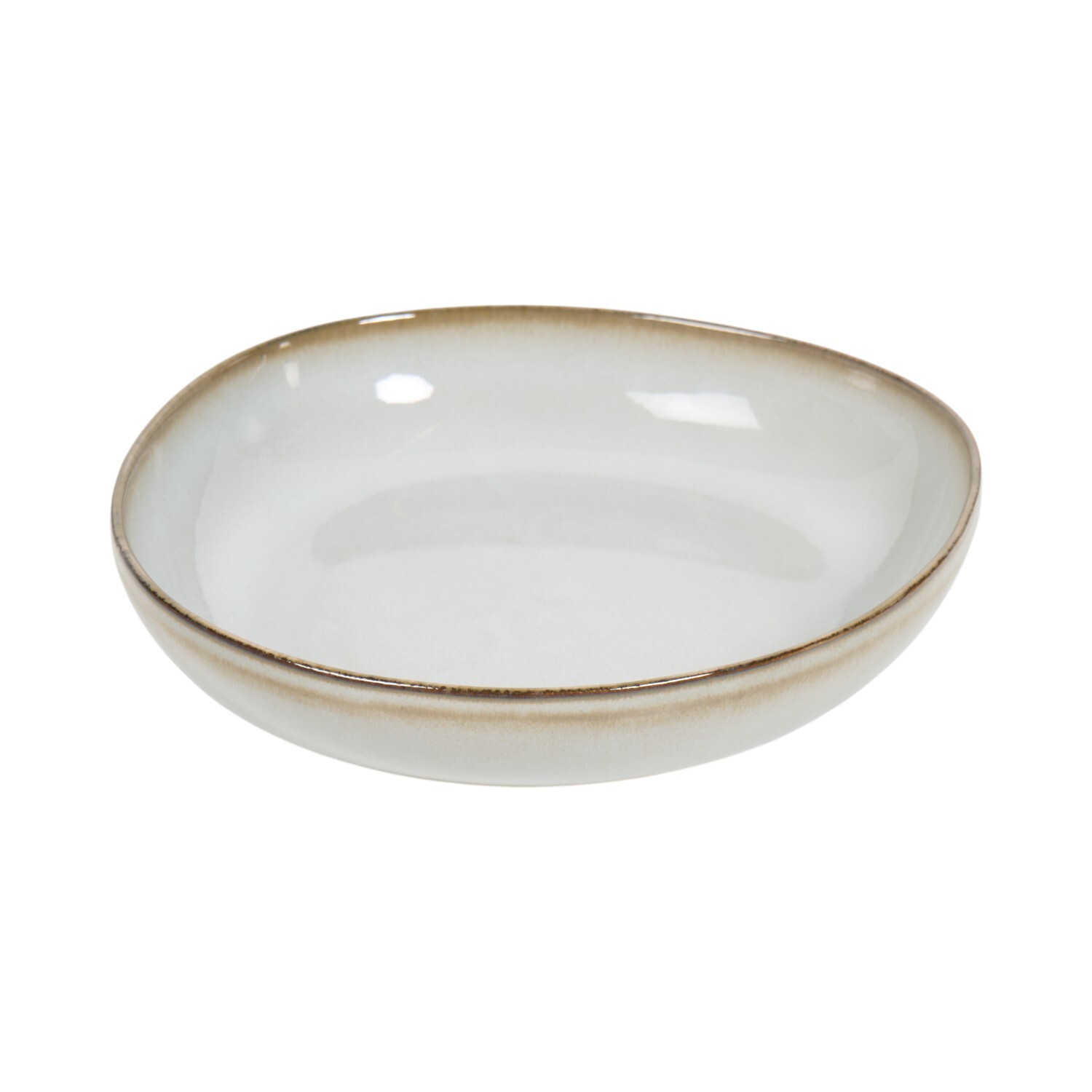 Quartz Reactive Glaze Pasta Bowl Blue Image 1