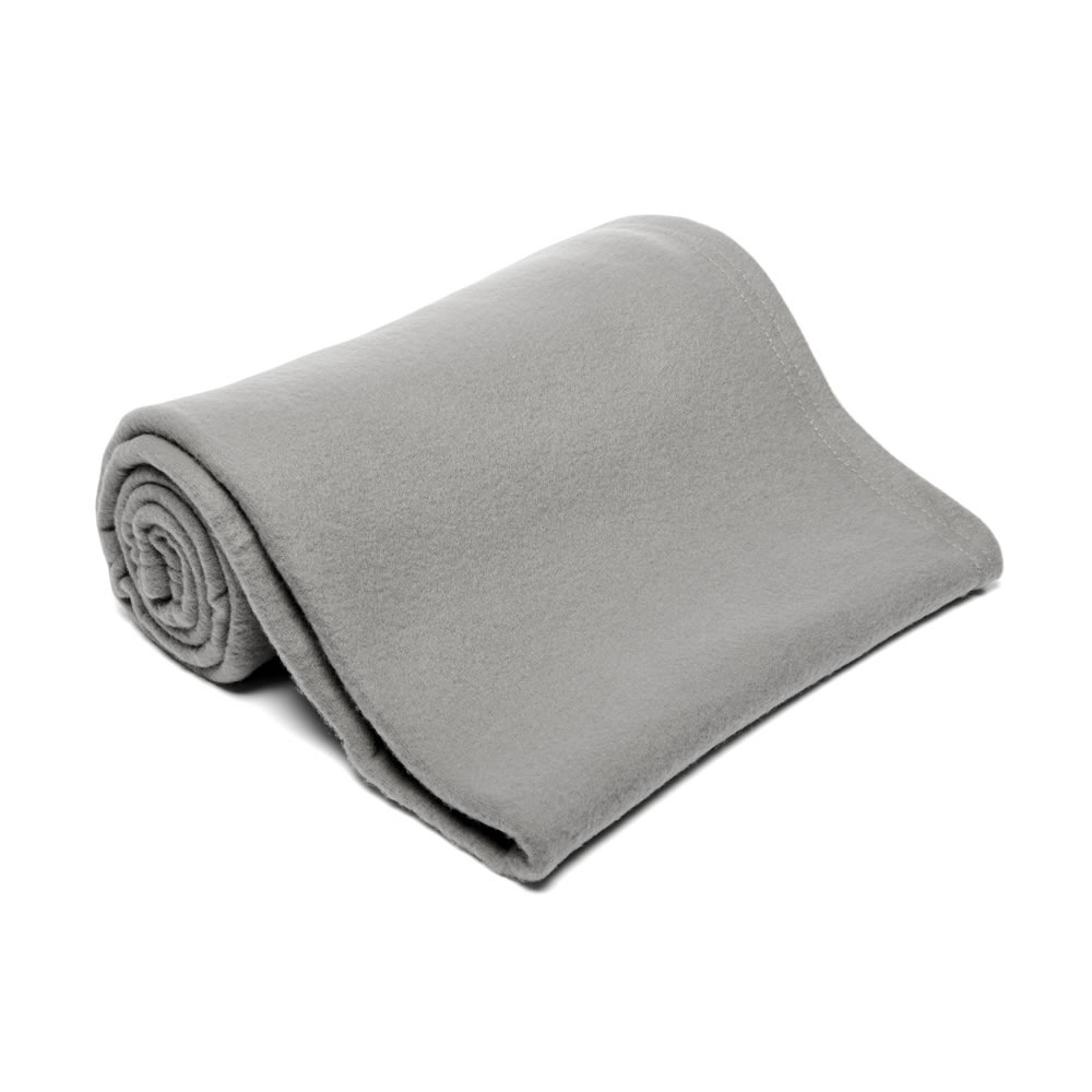 Wilko Fleece Throw Grey 122 x 152cm Wilko
