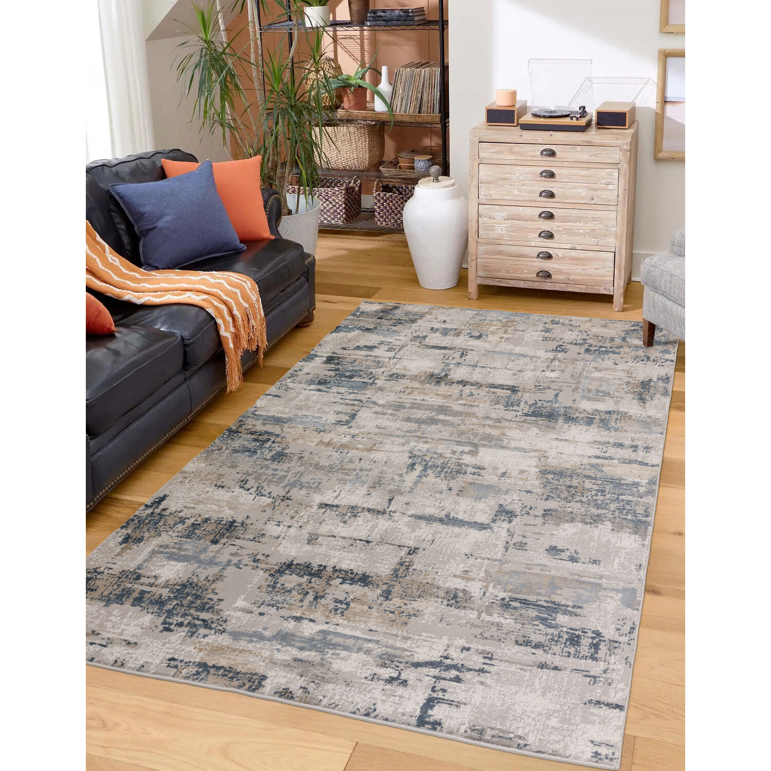 Neutral Modern Italia Rug 140cm Image 7