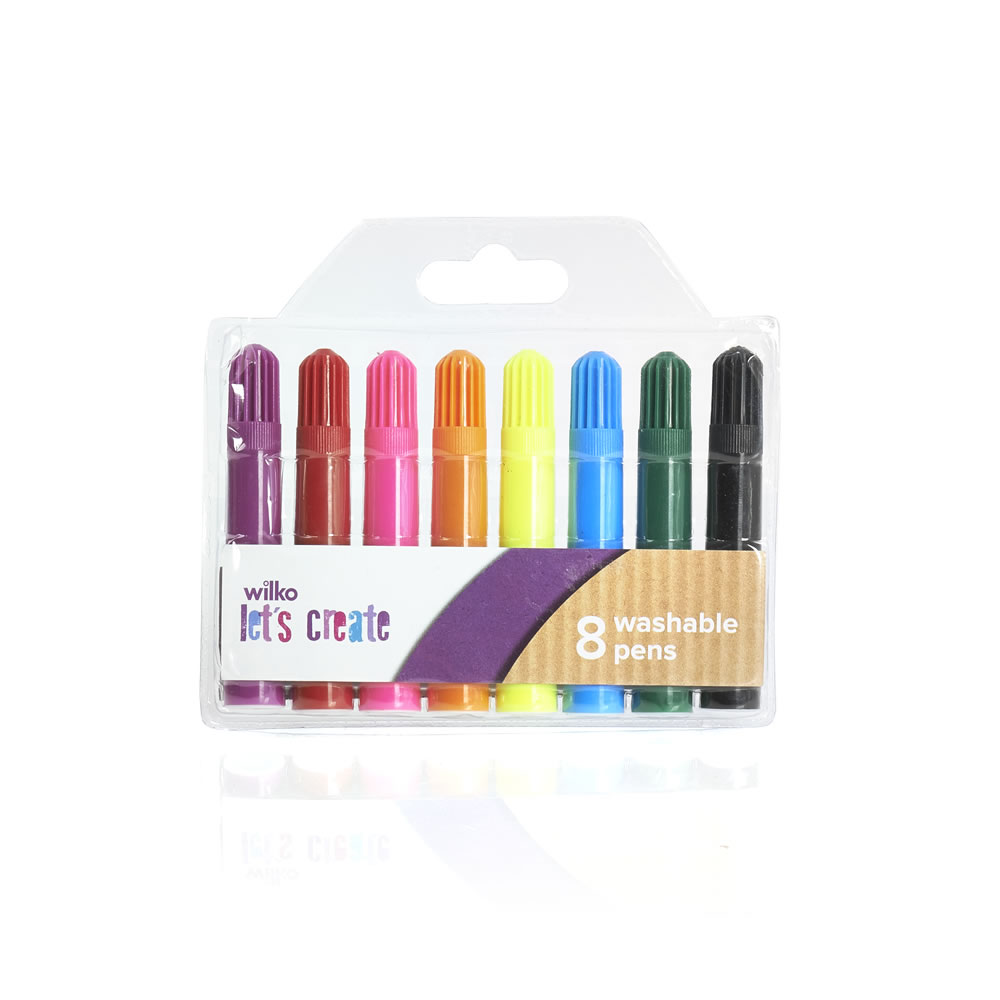 Wilko Mini Washable Pens 8 pack Wilko